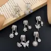 Colgante Transfronterizo Más Vendido Sol y Luna Cobre Microincrustado Circonita Accesorios para Joyería DIY Moda Personalidad Versátil Accesorios de Temperamento para Mujeres