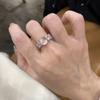 Lujo Ligero Estilo Chino Nuevo Chic Fideos de Huevo Agua Moe Jade Hielo Gema Luna Anillo para Mujer Estilo Occidental Nicho Diseño Único Anillo