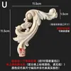 Talla en madera de Dongyang aplique de madera maciza esquina de puerta de gabinete flor celosía estilo europeo pared de fondo pieza de flor de madera adorno diagonal en stock para bodas