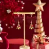 Serie de Pendientes de Clip Navideños ~ Otoño e Invierno Nuevos Pendientes de Árbol de Navidad Estrella Pendientes Sentido Avanzado Explosiones Pendientes de Moda