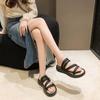 Sandalias de Doble Uso para Mujer en Verano 2023 con Suelas Gruesas y Chanclas de Media Tira para Playa con Faldas, Suelas Cómodas y Versátiles