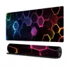 Mousepad gamer colorido, durável, antiderrapante, tapete de mesa estiloso, tamanho grande, adequado para homens, jogos de computador, proteção da borda do teclado
