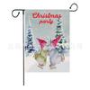 Bandera de Jardín de Navidad Papá Noel Lino Doble Cara Bandera de Vacaciones Decoración de Patio Decoración de Fiesta Bandera de Jardín