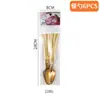 Amazon Transfronterizo Shangchao 6 Piezas Vajilla de Acero Inoxidable Cuchillo y Tenedor Cuchara Hotel Cuchillo y Tenedor para Steak Occidental Traje de 24 Piezas