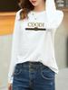 Camiseta Blanca de Algodón de Manga Larga Súper Bonita para Mujer 2025 Nuevo Otoño Estilo Coreano Holgada Estilo Perezoso Camiseta Interior Superior