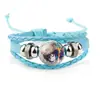 Suministro de joyería transfronteriza hoja fantasma pulsera de cuero hecha a mano para hombres y mujeres joyería de moda para impresión de figuras