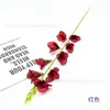 Gladiolo pequeño de un solo tallo flor artificial, orquídea falsa, arreglo floral para sala de estar en casa, flor de mesa, flor para decoración de bodas, flor artificial nórdica
