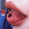 Uña de lengua chica hot punk nicho viento dulce y cool europeo y americano anillo de lengua uña de lengua Fabricantes venta al por mayor perforación de cuerpo humano joyería perforada