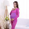 Roupas de Outono para Gestantes e Conjunto de Calças Roupa Térmica com Suporte Abdominal para Gestantes Roupas para Mulheres no Pós-parto e Amamentação Suéter de Algodão
