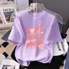 Camiseta de Manga Corta para Niñas Verano Nuevo Estilo Estilo Lindo para Niños Estampada Cuello Redondo Top Delgado Moda de Verano para Niños Medianos y Mayores
