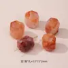 Flor de Goma Natural Cubo de Azúcar Luna Accesorios de Cristal Estrella de Cinco Puntas Luna Colgante Flor de Goma Roja Luna Creciente Piedra Preciosa Collar Joyería