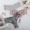 Set de 3 Piezas - Transfronterizo Europeo y Americano Sin Costuras Transpirable Estampado de Leopardo Ropa Interior Moldeadora para Mujer Transpirable Cómoda