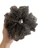 Diadema Versátil Estilo Francés con Estampado de Lunares y Leopardo Accesorio para el Cabello Oversize Goma Elástica para Coleta de Gama Alta