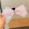 Pinza para el pelo con lazo de malla, pinza para el pelo de princesa para niños, pinza para el pelo con forma de tiburón grande para mujer, pinza para el pelo, tocado