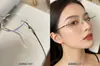 55 Armações de Óculos Sem Aro de Nova Moda com Borda Cortada, Óculos Ultra-Leves de Titânio Puro, Anti Luz Azul, Podem Ser Personalizados para Miopia G6041