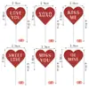 12 Piezas Adornos para Cupcakes del Día de San Valentín con Purpurina Suministros para Fiesta Decoración para Pasteles Banderines de Corazón