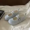 Zapatos Mary Jane Franceses de Suela Gruesa Zapatos Individuales Versátiles para Mujer Verano 2026 Nuevos Zapatos Birkenstock Deportivos Casuales Zapatos Blancos