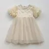 Vestido de Niña de Manga Mariposa con Volantes Vestido de Princesa de Malla Vestido de Princesa de Tul para Niña