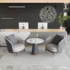 Conjunto de Mesa e Cadeiras Minimalista Nórdico de Luxo para Escritórios de Vendas, Hotéis de Lazer, Áreas de Recepção, Varandas e Lojas de Chá com Leite