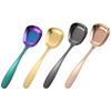 Cuchara de acero inoxidable 304 con fondo plano y cabeza cuadrada gruesa, estilo chino, cuchara para sopa para estudiantes, cuchara de cabeza cuadrada, estilo coreano, oferta especial de TikTok
