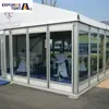 Tienda de Lona de Aleación de Aluminio y Vidrio con Diseño de Espiga para Exteriores, Tienda Transparente para Exposiciones, Carpa de Aleación de Aluminio para Eventos de Exposiciones Comerciales