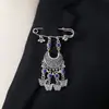 Venda Direta de Fábrica Estilo Exótico Transfronteiriço Design de Nicho Broche Borboleta com Franjas de Strass Corsage Fivela de Lenço de Seda Multifuncional