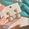Pendientes de Aguja de Plata 925 Moda de Lujo Ligero Pedrería Elegantes Pendientes de Perlas de Celebridad Cibernética Coreanos Geométricos Estrella Vintage