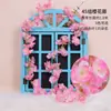Venta al por mayor Rattan de Flor de Cerezo Simulada Enredadera Envuelta en Tubería de Aire Acondicionado Tiras de Flores Flores Falsas de Plástico Decoración de Bloqueo de Techo de Boda