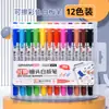Bolígrafo de pizarra blanca borrable de doble cabezal, punta fina de 0,5 mm y grosor de 1 mm, ideal para oficina, negocios y profesores.
