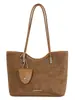 Bolso grande de mano vintage transfronterizo para mujer, nuevo modelo otoño 2026, bolso de hombro simple, bolso tote de moda casual para el día a día