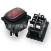 Interruptor de Balancín Kcd4 Rojo Impermeable de 30A con Luz de 6 Pines de 3 Velocidades Panel Liso Conectado Interruptor Impermeable para Exteriores