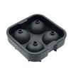 Forma de Gelo de Silicone Bangpu Doméstica com Quatro Grades Caixa de Gelo Redonda com Tampa Molde Caseiro para Bolas de Gelo Cubos de Gelo