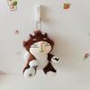 Llavero Divertido de Gato Lucifer Colgante de Peluche Creativo Gatito Bizco Adorno Colgante para Bolso Muñeco para Agarrar