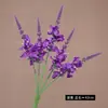 Ramo de Flores Artificiales de Lavanda y Salvia de 5 Ramas, Decoración de Boda al Aire Libre, Decoración del Hogar, Flores Falsas, Venta al por Mayor Transfronteriza