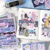 Infeel.Me Série Paraíso Desbotado Livro de Adesivos de Filme Glitter Autoadesivo Material para Diário Estilo Ins Livro de Adesivos