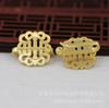 Cobre Color Oro 24K Conservación del Color DIY Joyería 19*22mm Accesorio Colgante Colgante Antideslustre B919