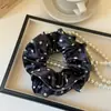 Goma para el pelo scrunchie de lunares brillantes de doble capa para mujer, estilo coreano, accesorio para el pelo retro de alto valor, versátil y sofisticado