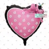 Mecrla Globos de Papel de Aluminio con Forma de Corazón y Lazo, Estilo Ins de Venta Caliente Transfronteriza, 22 pulgadas, para Decoración de Fiesta de Cumpleaños