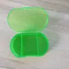Mini Caixa de Remédios Portátil, Caixa de Armazenamento de Plástico com Impressão de Logo, Pequena Caixa de Remédios de 2 Compartimentos, 3 Compartimentos, Porta-Pílulas
