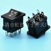 Interruptor Tipo Barco Kcd1 15*21 3 Velocidades 6 Pinos Luz + Alto-falante Interruptor de Alimentação Modificado DIY Interruptor Alavanca