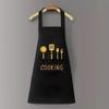 Delantal de cocina para el hogar, impermeable, a prueba de aceite, para hombres y mujeres, de moda, con dibujos animados, nuevo delantal de trabajo para adultos.
