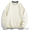 Nova Camiseta de Manga Longa de Outono Masculina Suéter Pesado Camisa Base Masculina Tendência Gola Redonda Gola Alta Suéter Falso de Duas Peças para Homem