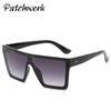 Ventas transfronterizas de AliExpress gafas de sol negro brillante gafas de sol de moda hombres y mujeres exageradas Gafas Marinas