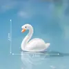 Figura de Cisne Blanco Alado Creativo para Micro-Paisajismo, Accesorios de Decoración DIY para Paisajismo con Piedras de Jardín, Mini Adornos
