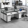 Nova Mesa de Escritório Simples Moderna Combinação de Mesa e Cadeira para Funcionários 6 Pessoas, 4 Pessoas, 3 Pessoas, Divisória de Tela para Estação de Trabalho Dupla