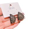 Pendientes de Gota de Agua Super Brillantes Estilo Japonés y Coreano Estilo Femenino Elegantes y Elegantes Cristal Gris Brillante Nicho Únicos y Exquisitos Elegantes Joyería para Orejas