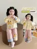 Conjunto de Dibujos Animados para Niña Primavera 2026 Nuevo Elegante y Moderno Super Lindo para Niños Conjunto de Primavera Informal de Dos Piezas para Bebé