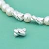 Plata Esterlina S925 Seiko Brillante Afortunado Plata Espaciadores Nudo Trenzado Accesorios Personalizados DIY Pulsera de Cristal con Cuentas