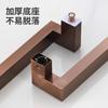 Manija Simple para Puerta de Vidrio, Manija de Tubo Cuadrado de Acero Inoxidable, Manija para Puerta Corredera de Cocina, Manija Negra Cepillada de Cuatro Curvas