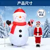 Muñeco de Nieve Inflable Navideño de 1.2m con LED Colorido Giratorio para Decoración de Fiesta Festiva en Jardín Exterior